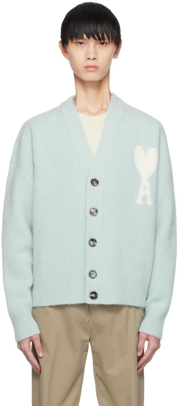 アミパリスニット水色カーディガン