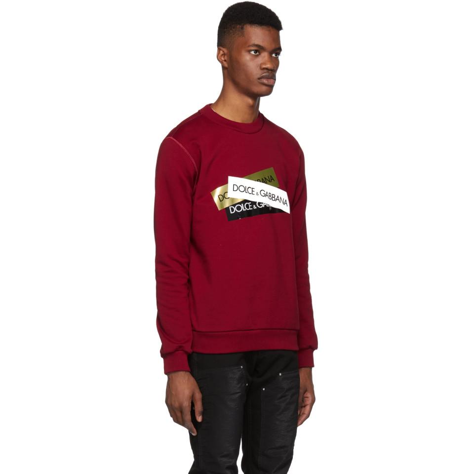 dolce and gabbana red sweatshirt