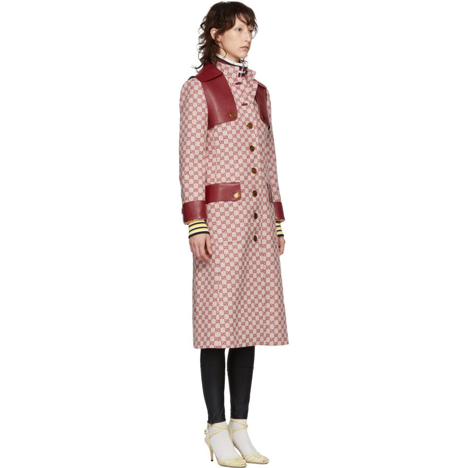 red gucci trench coat