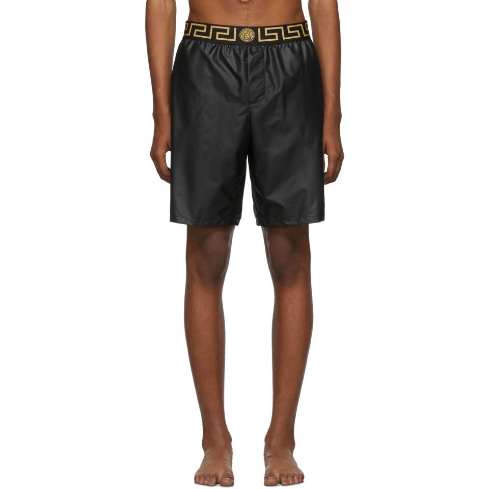 mens black versace swim shorts