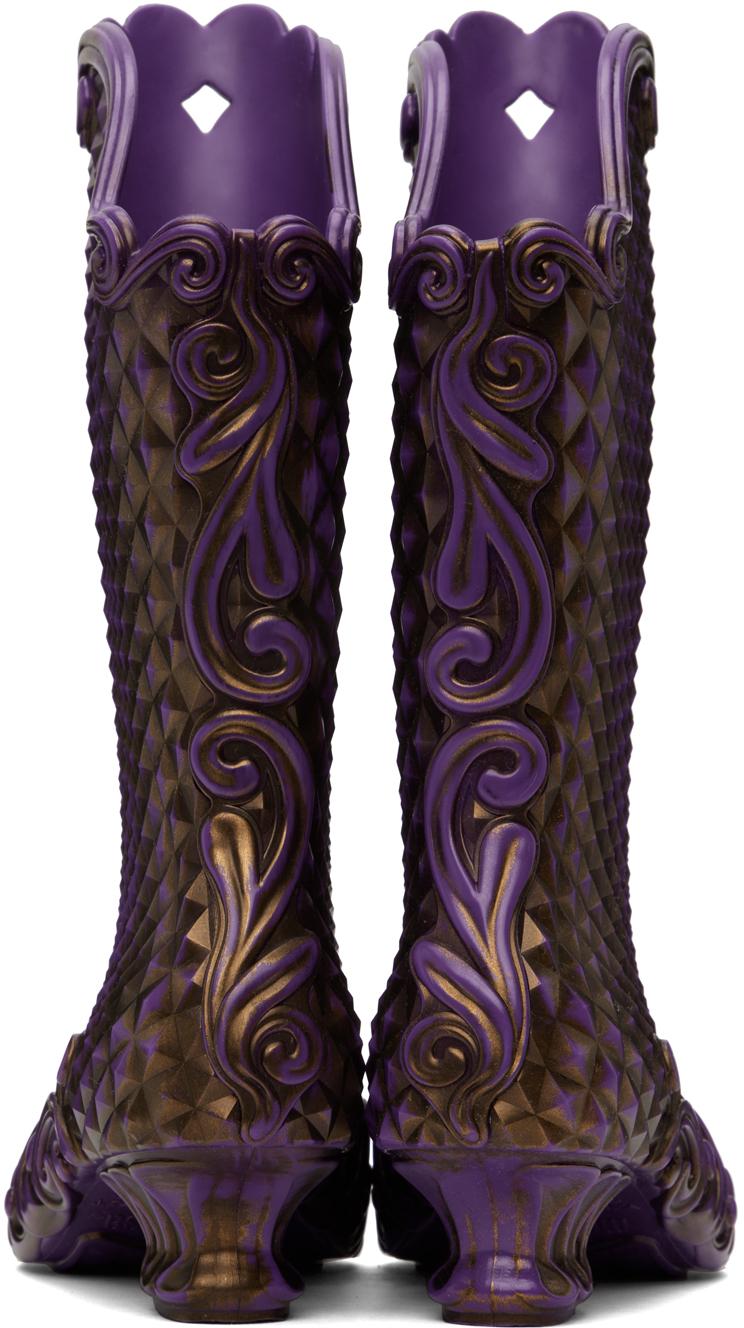 Y. Project Purple & Gold Melissa Edition Court Boots | Lyst