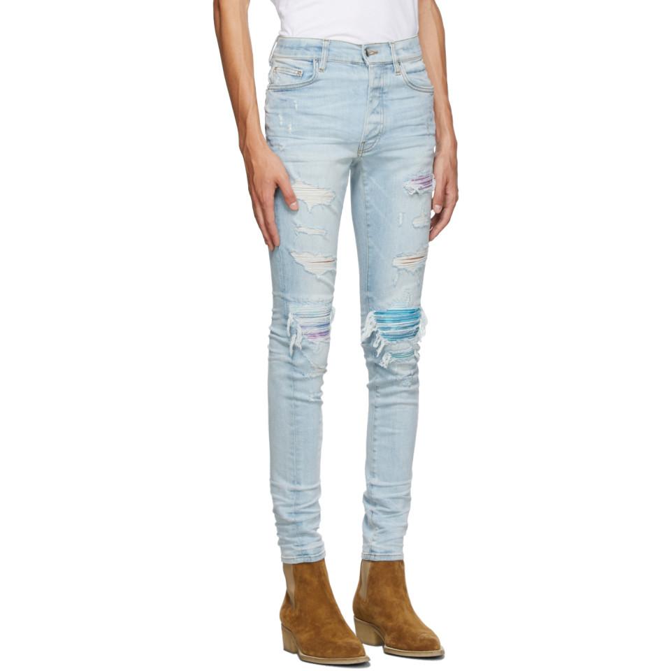 Amiri Denim Blue Watercolor Mx1 Jeans 