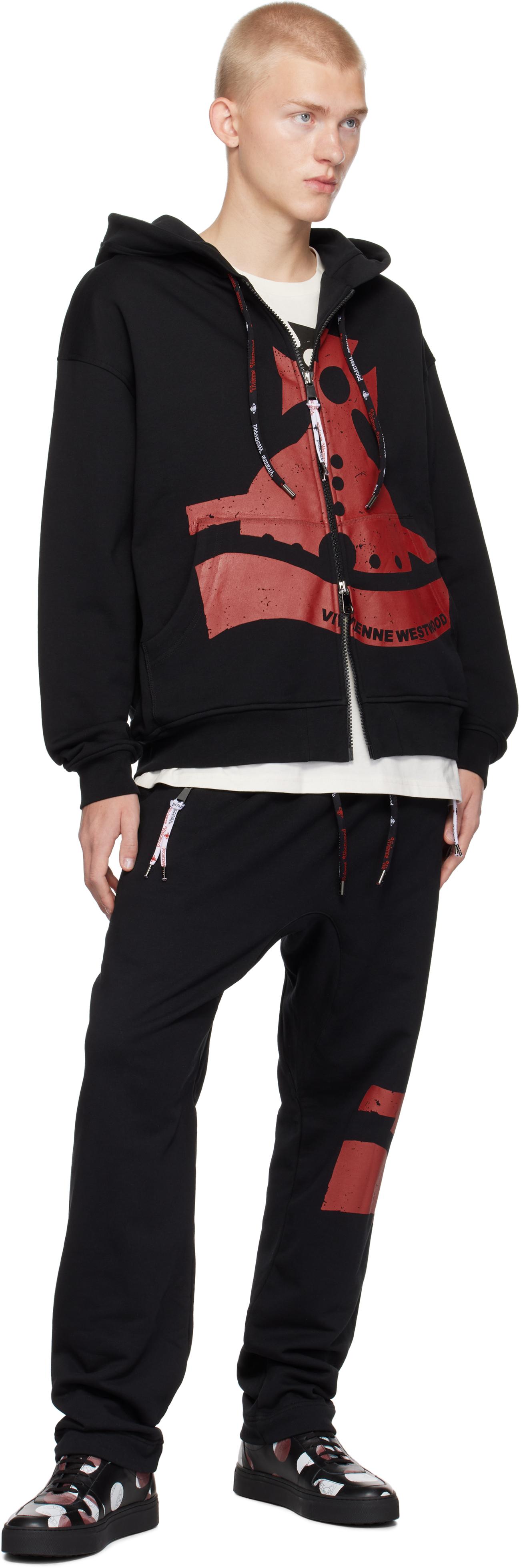 Vivienne Westwood Sunken Orb Zip Hoodie in Black for Men | Lyst