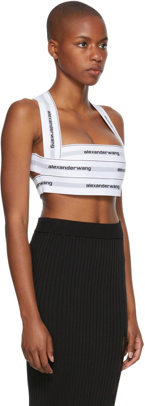 alexanderwang エラスティックロゴ Alexander Wang Logo Elastic Waist Cotton Twill Wide Leg