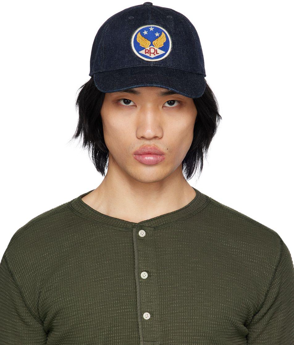 RRL Navy Winged Cap in Green for Men Lyst