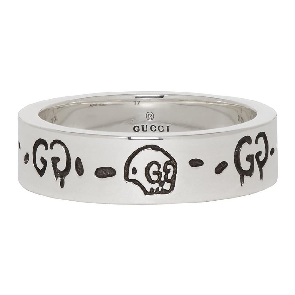 Gucci Silver G Ghost Ring in Metallic for Men - Save 9% - Lyst