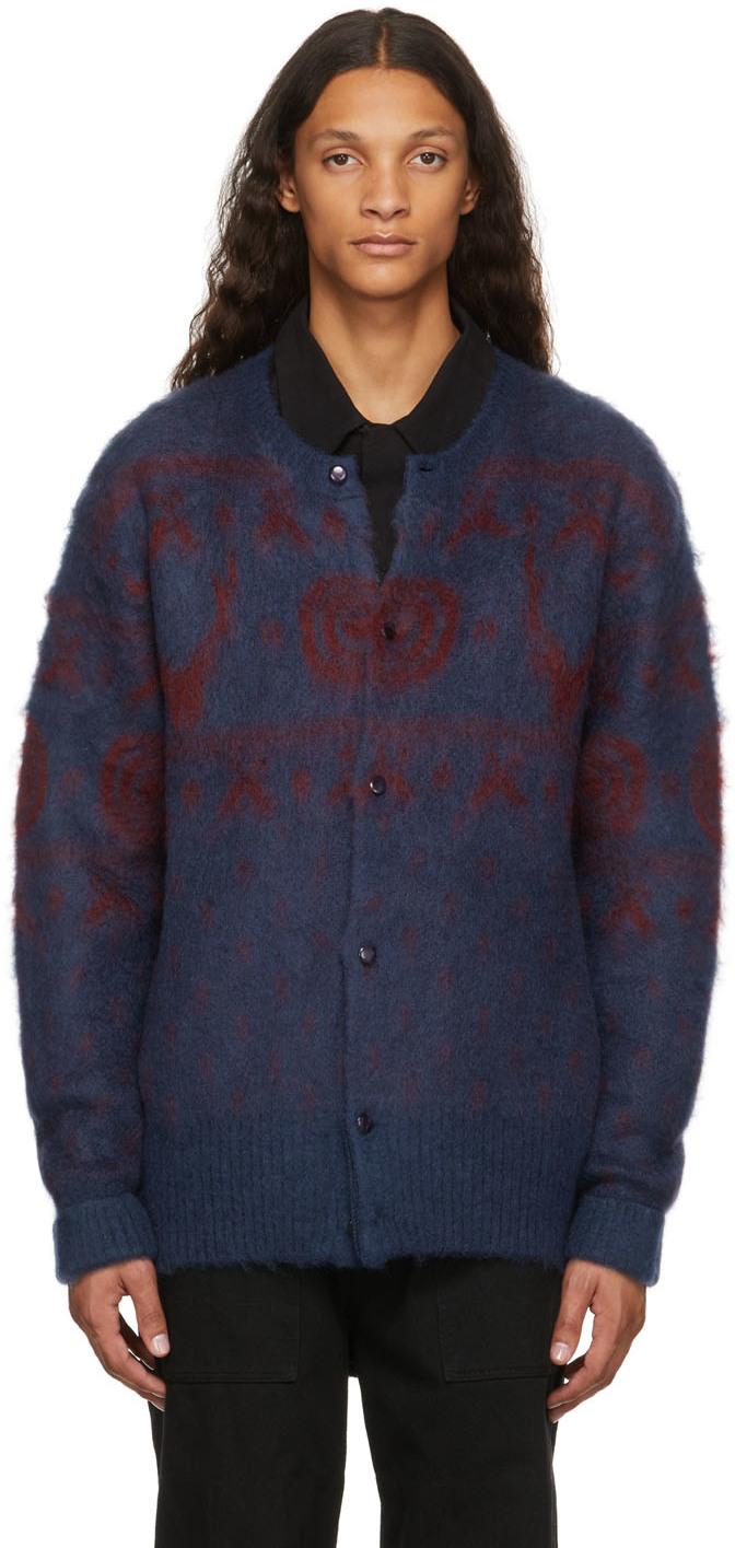 South2 West8 & Red Nordic Cardigan in Blue for Men | Lyst