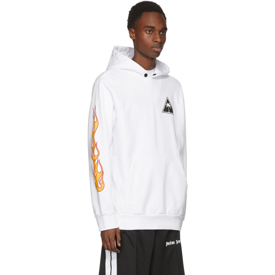 palm angels flame hoodie