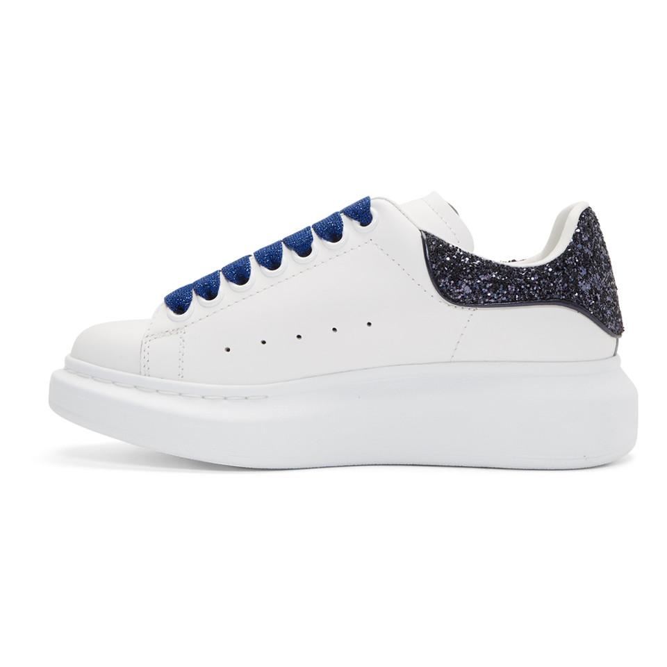 navy blue and white alexander mcqueen
