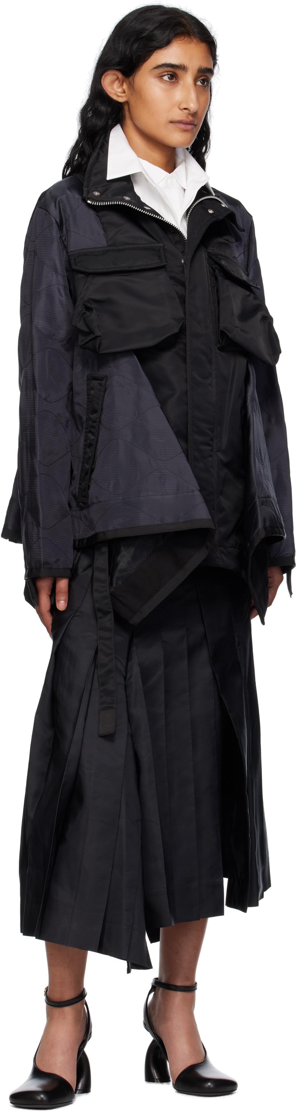 sacai スーツミックス スカート ブラック Sacai: Women's Suiting Bonding Dress (Black) | DSMNY E-SHOP