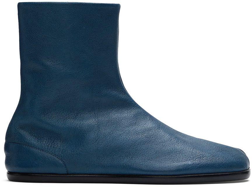 Maison Margiela Blue Tabi Boots for Men | Lyst