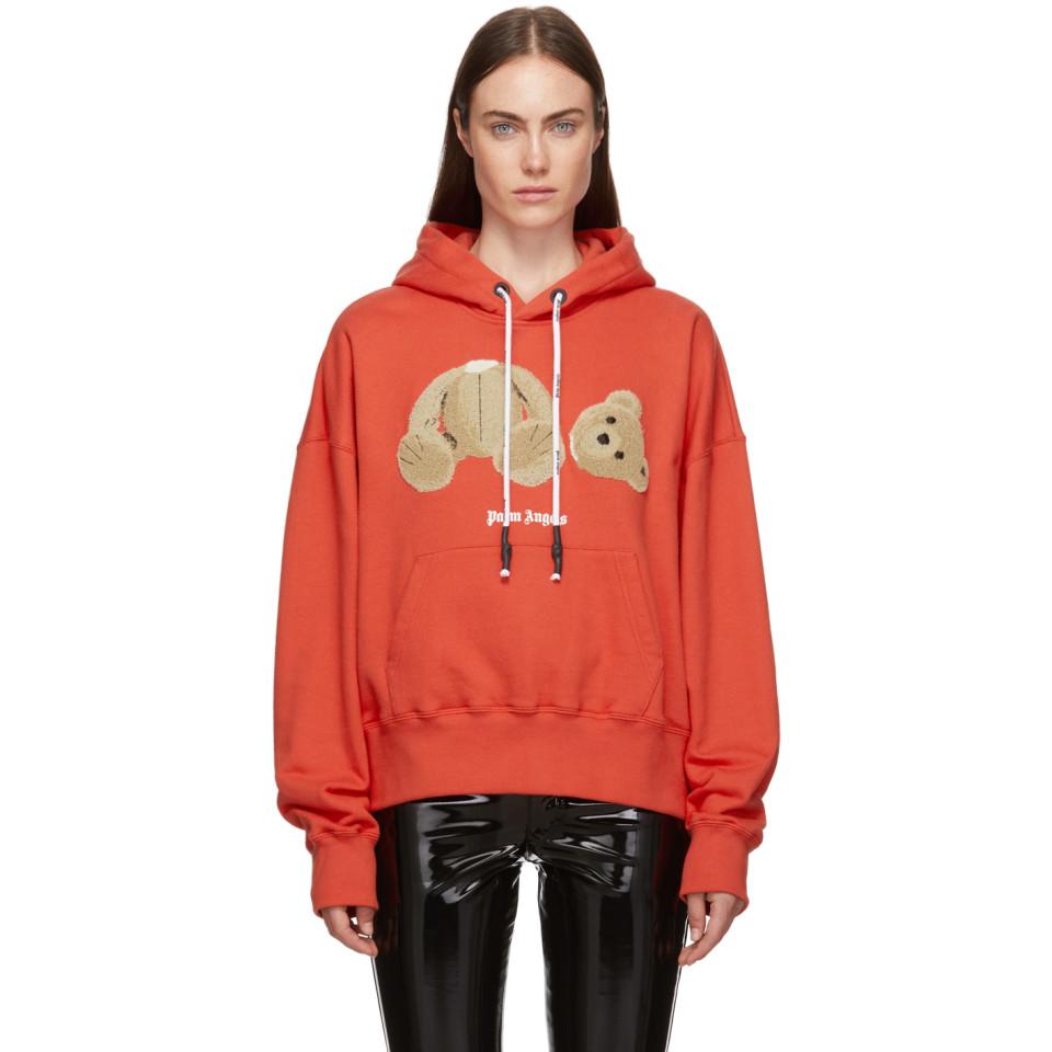 red teddy bear hoodie