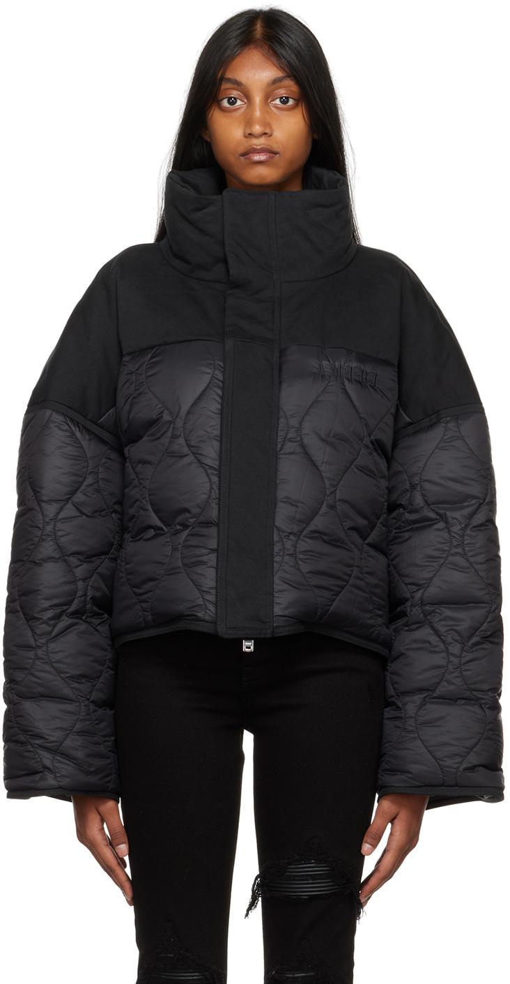 Amiri Quilted Down Jacket in Black | Lyst