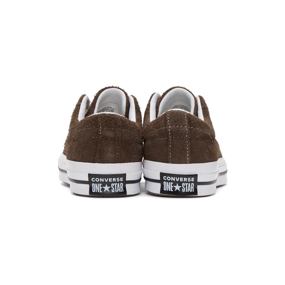 Converse Brown Suede One Star Sneakers for Men | Lyst