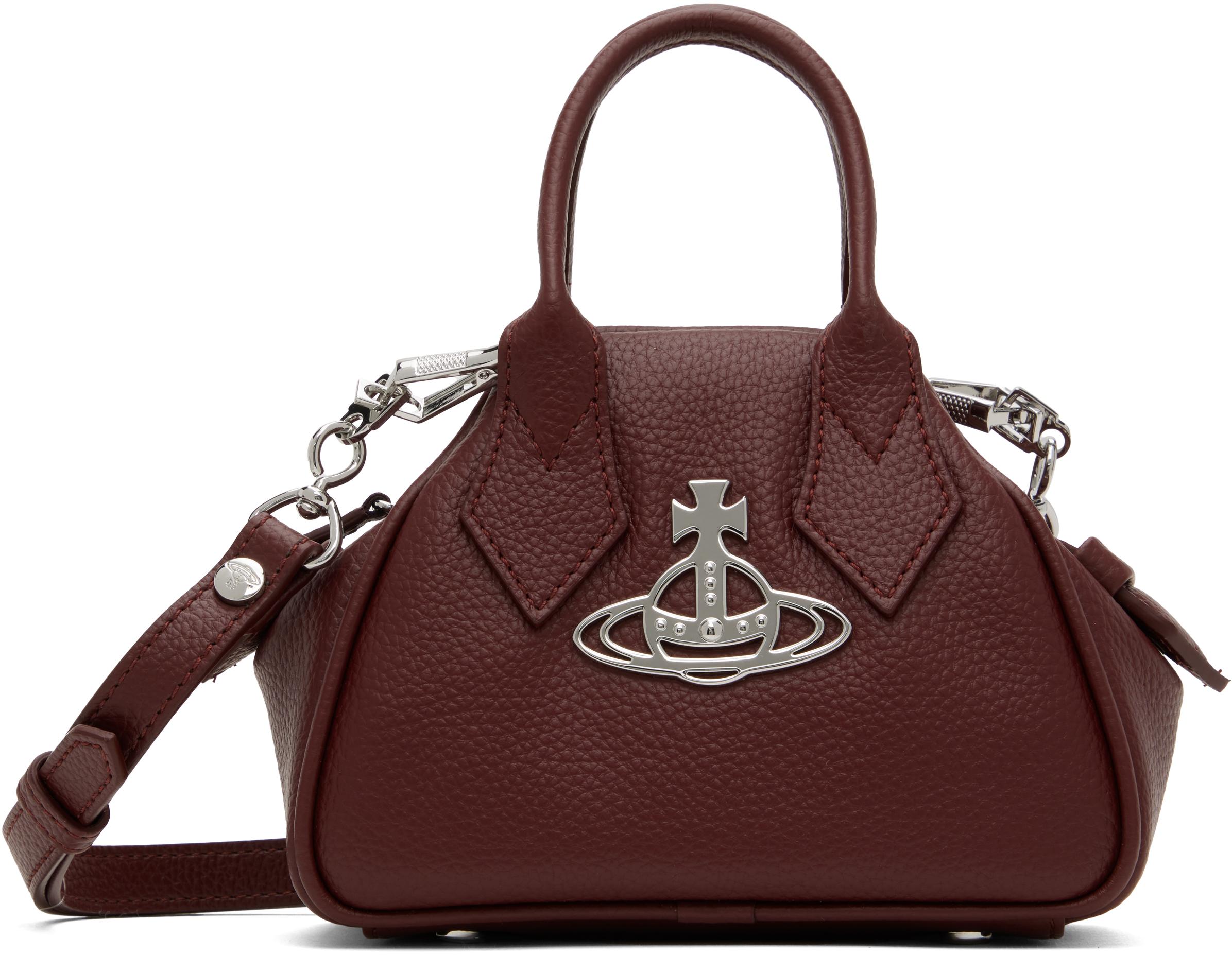 Vivienne Westwood Burgundy Mini Yasmine Bag in Brown | Lyst Canada