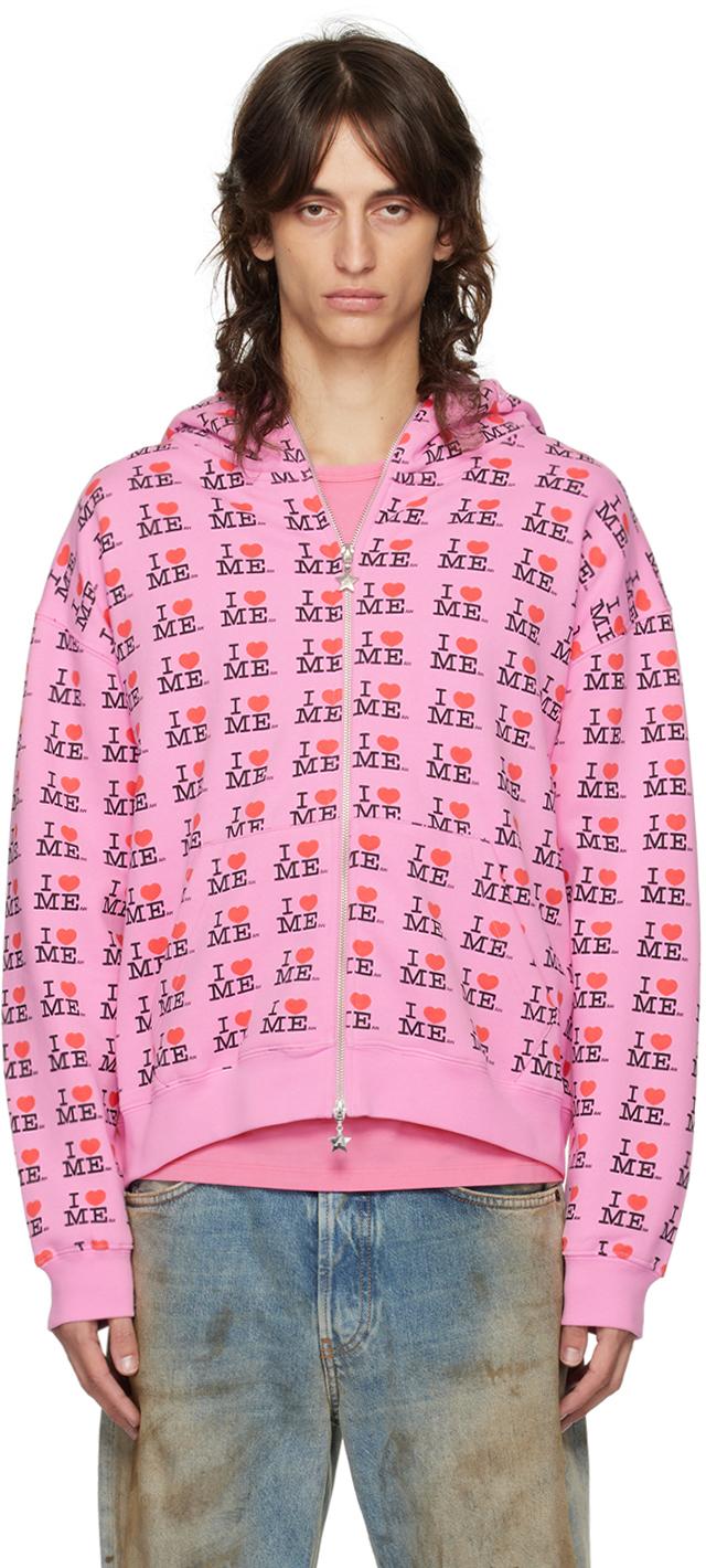 メンズ Ashley Williams I Heart Me Butterfly ジップフーディ レッド 