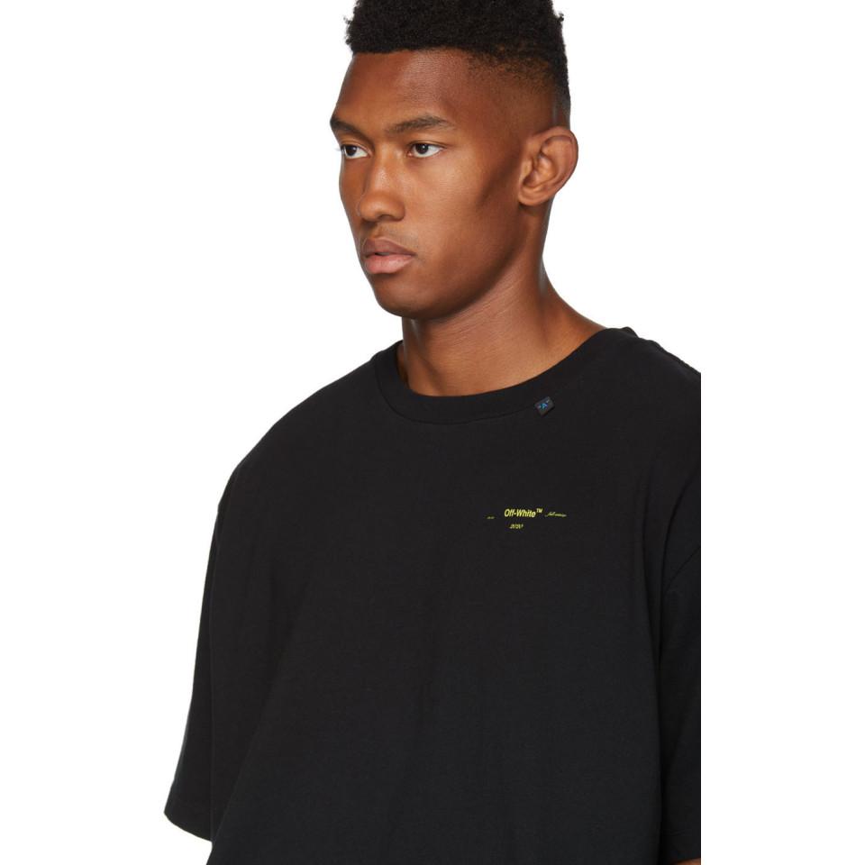Off-White c/o Virgil Abloh Cotton Black And Yellow Painted Arrows T-shirt  for Men | Lyst