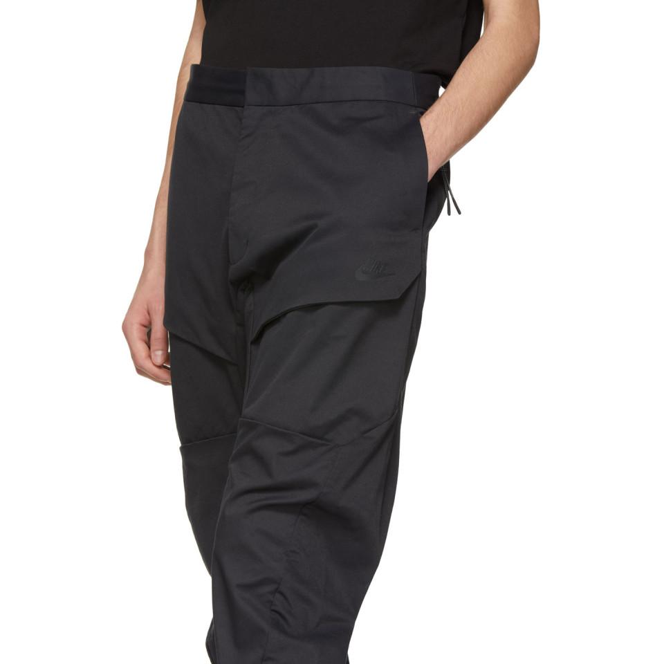 Nike Synthetic Black Woven Tech Pack Cargo Pants for Men | Lyst