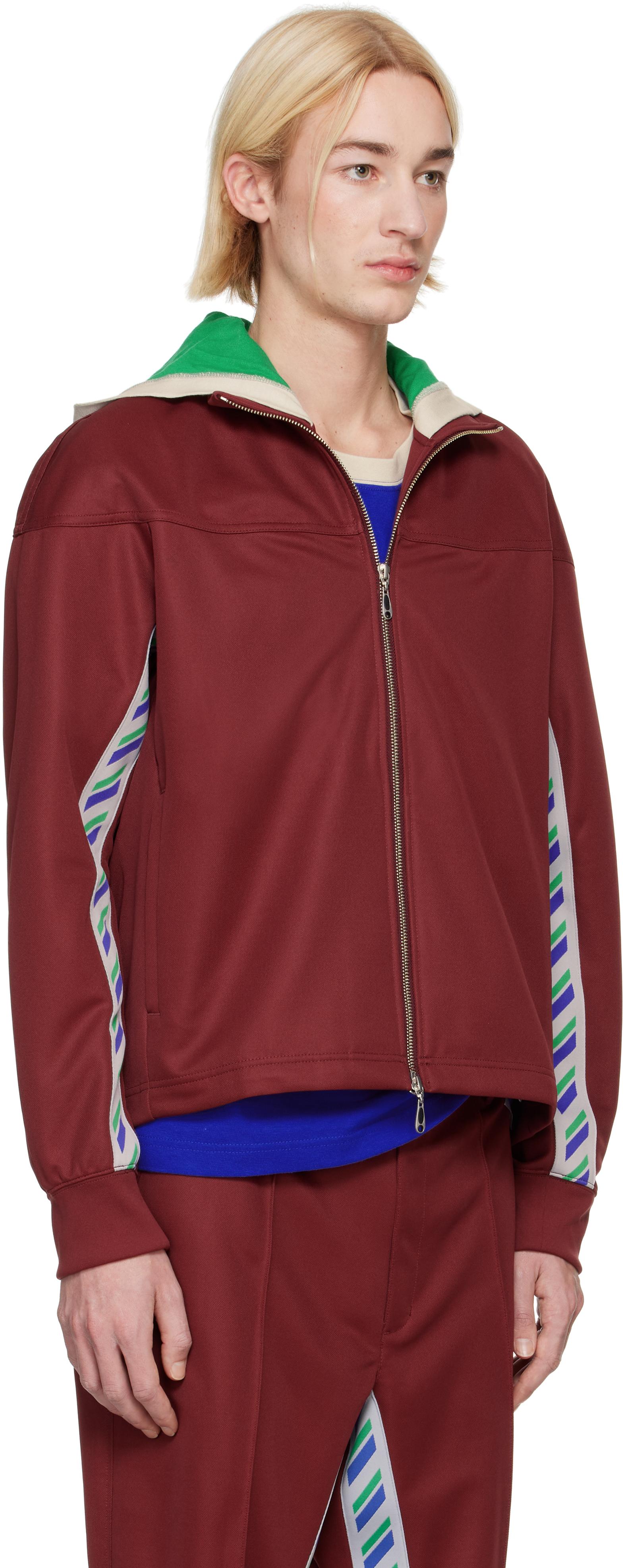Asics Novalis Burgundy Styrax Track Jacket in Red for Men | Lyst
