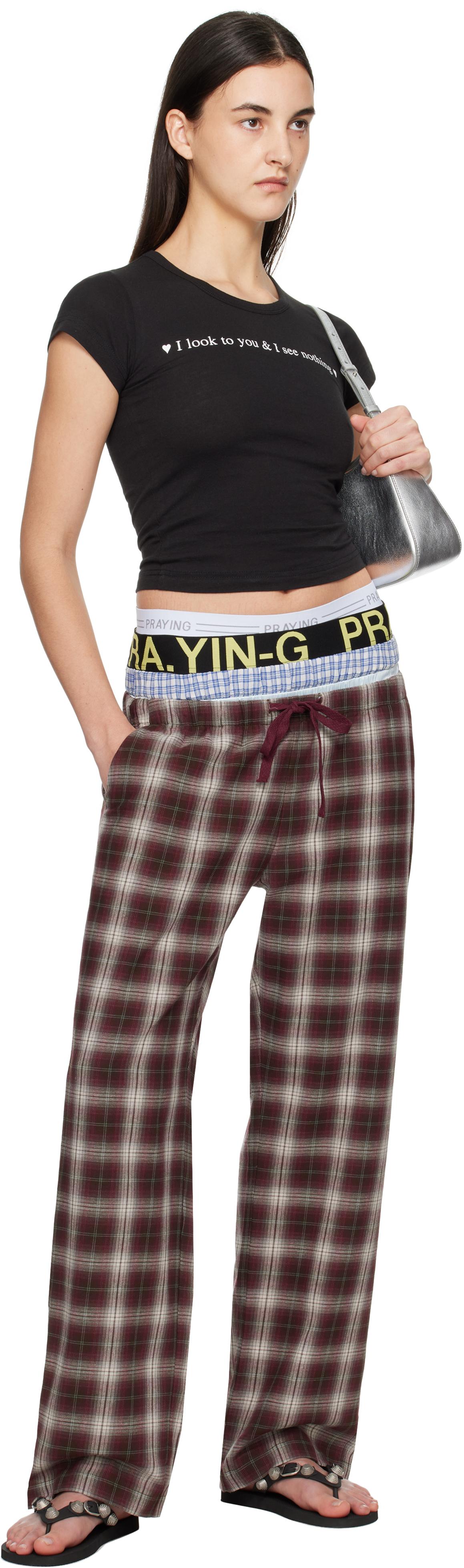 完売アイテム:Praying underwear sweats plaid Praying Multicolor Plaid Underwear Sweatpants Praying