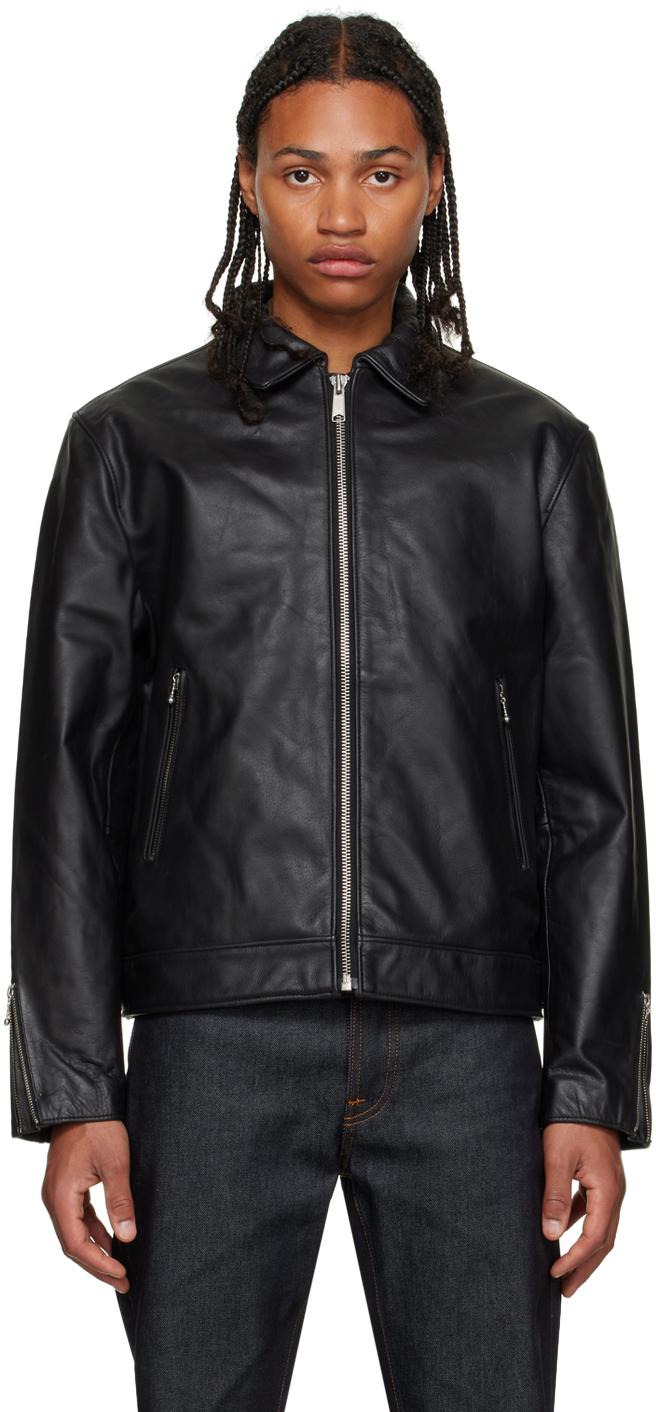 Nudie Jeans Eddy Rider Leather Jacket in Black for Men Lyst UK
