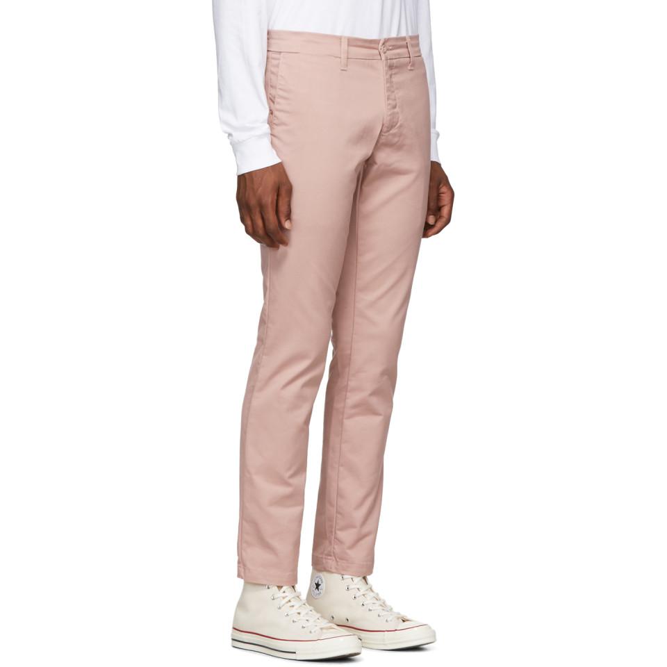 Carhartt WIP Pink Rinsed Sid Trousers for Men | Lyst