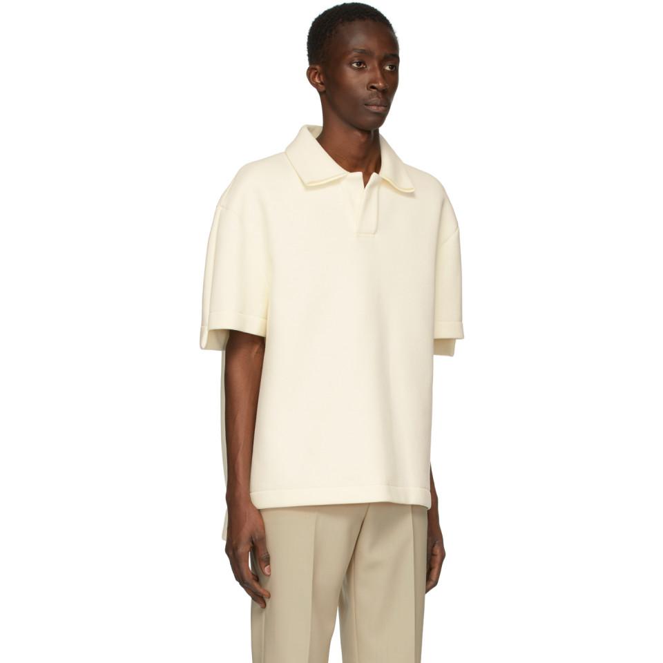  Polo  en pique blanc casse Scuba  Coton Maison Margiela pour 