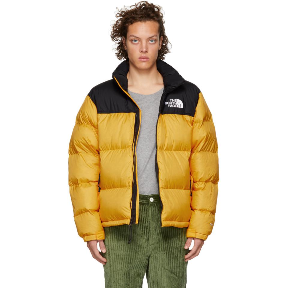 The North Face Synthetic Yellow And Black 1996 Retro Nuptse Jacket for Men  - Lyst