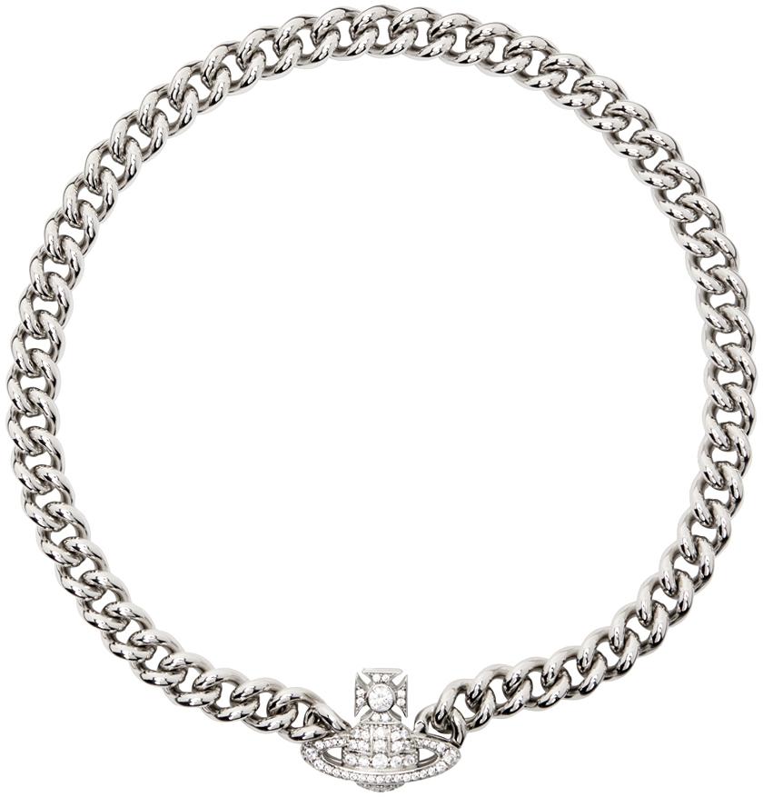 【Vivienne Westwood】Graziella small choker Graziella Small Choker in PLATINUM-WHITE-CZ | Vivienne Westwood®