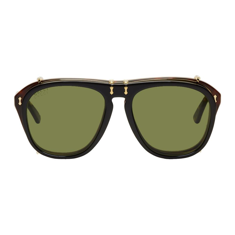 gucci clip on sunglasses
