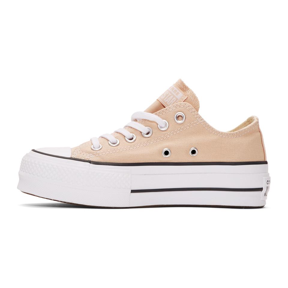 Beige Chuck Taylor All Star Lift Platform Natural | Lyst