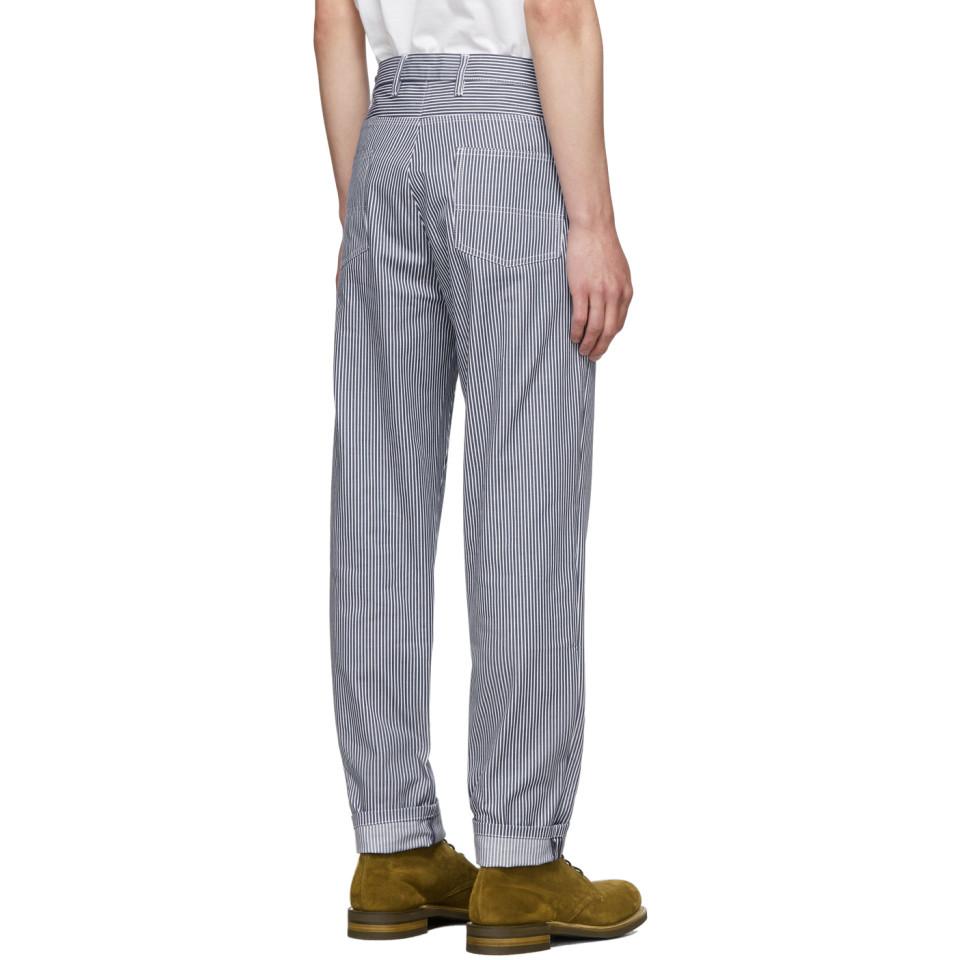 striped carpenter pants