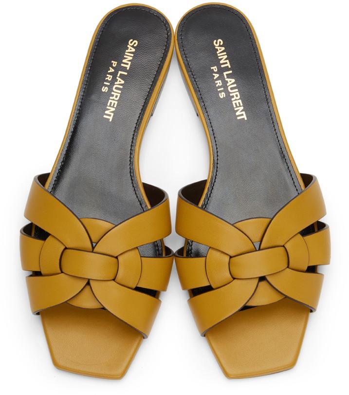 Saint Laurent Leather Tribute Sandals 