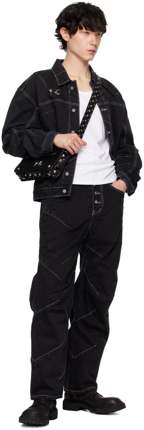 THUG CLUB Tc Pin Denim Jacket in Black for Men | Lyst UK