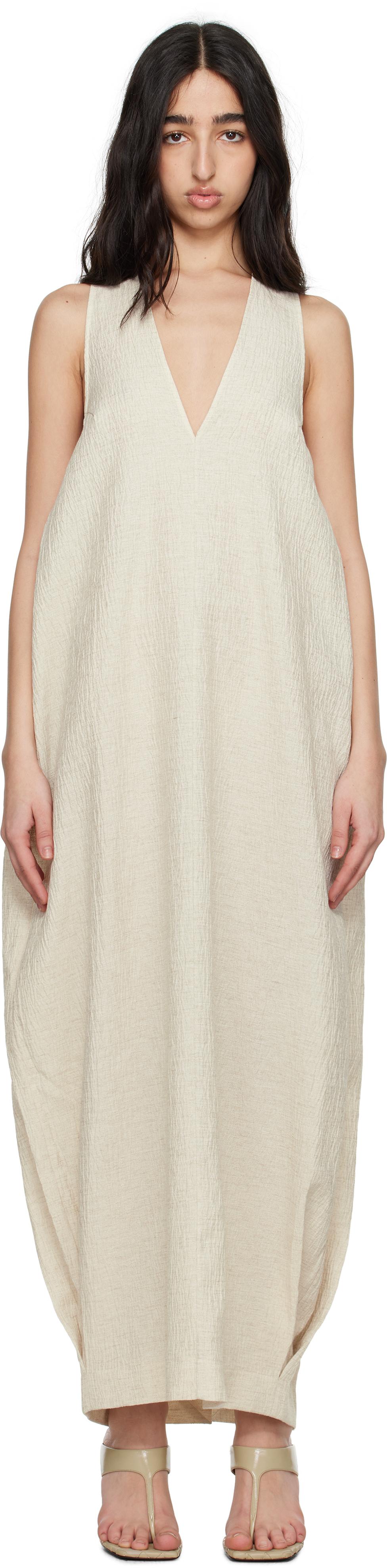 【関税込み】TOVE ベージュ Eladia ミディアムワンピース tove-designer-STONE-Eladia-