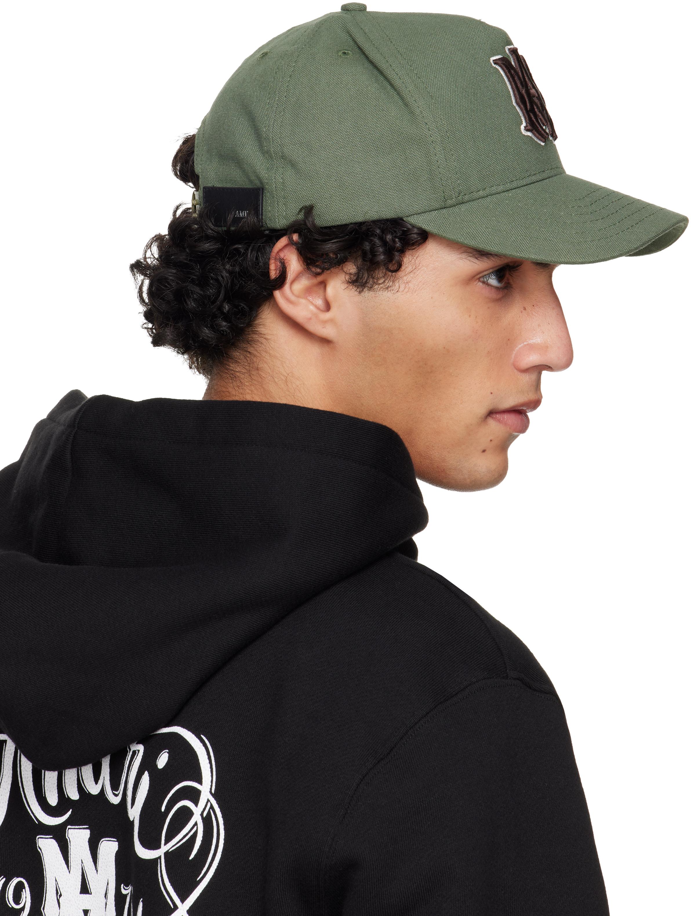Amiri Khaki Ma Outline Canvas Cap in Black for Men | Lyst