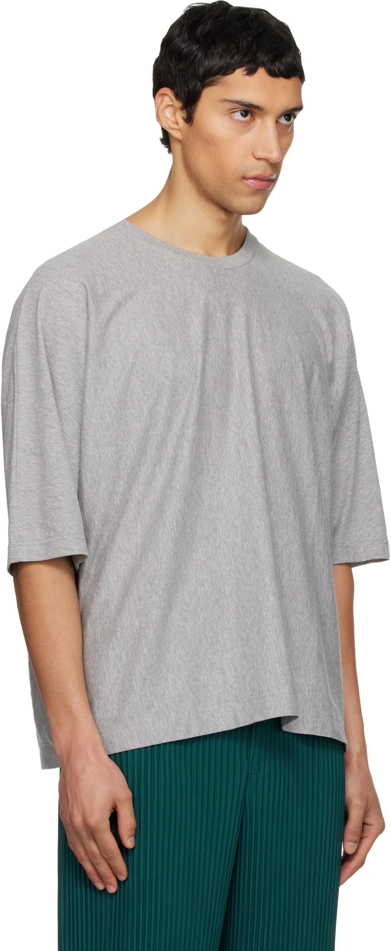 Grey Homme Plissé Issey Miyake T-shirts for Men | Lyst Canada