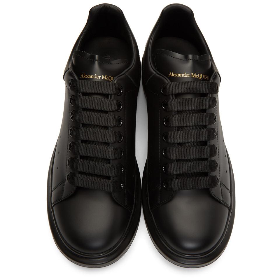 alexander mcqueen black clear sole oversized sneakers
