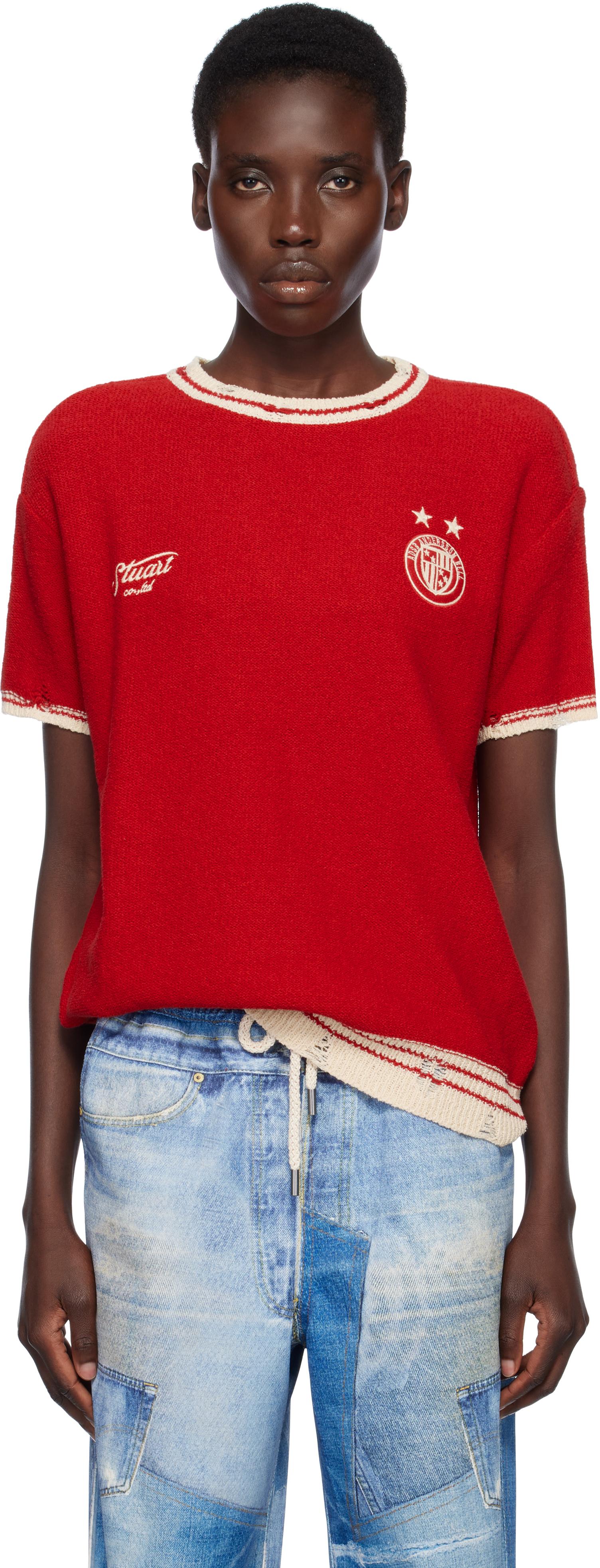 ANDERSSON BELL Football Short Sleeve T-Shirt in Red | Lyst Australia