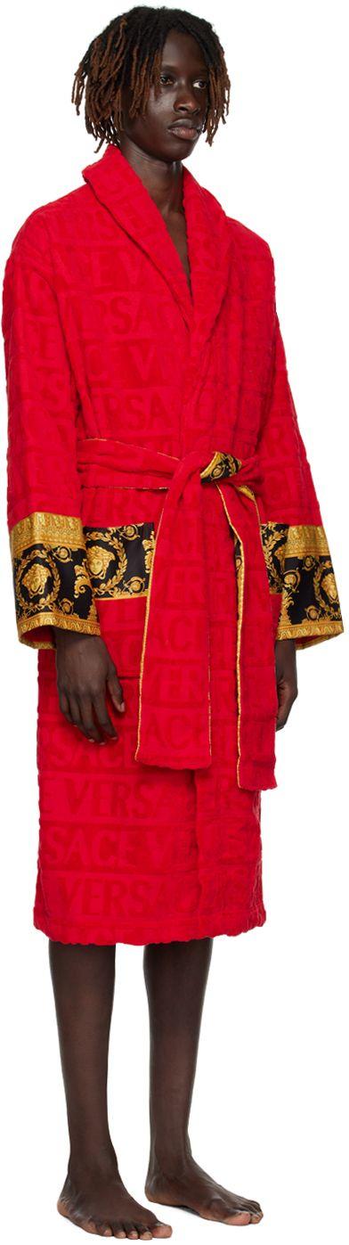 Versace Red 'i Heart Baroque' Robe for Men | Lyst
