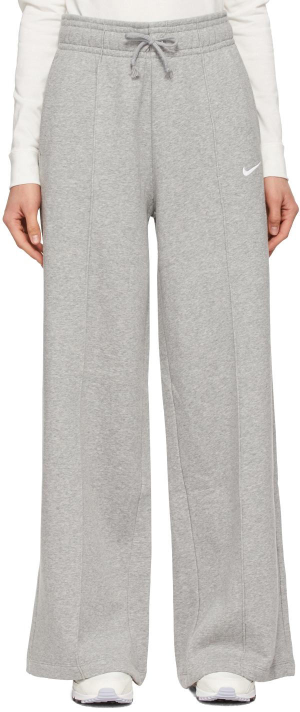 nike fleece wide leg pants