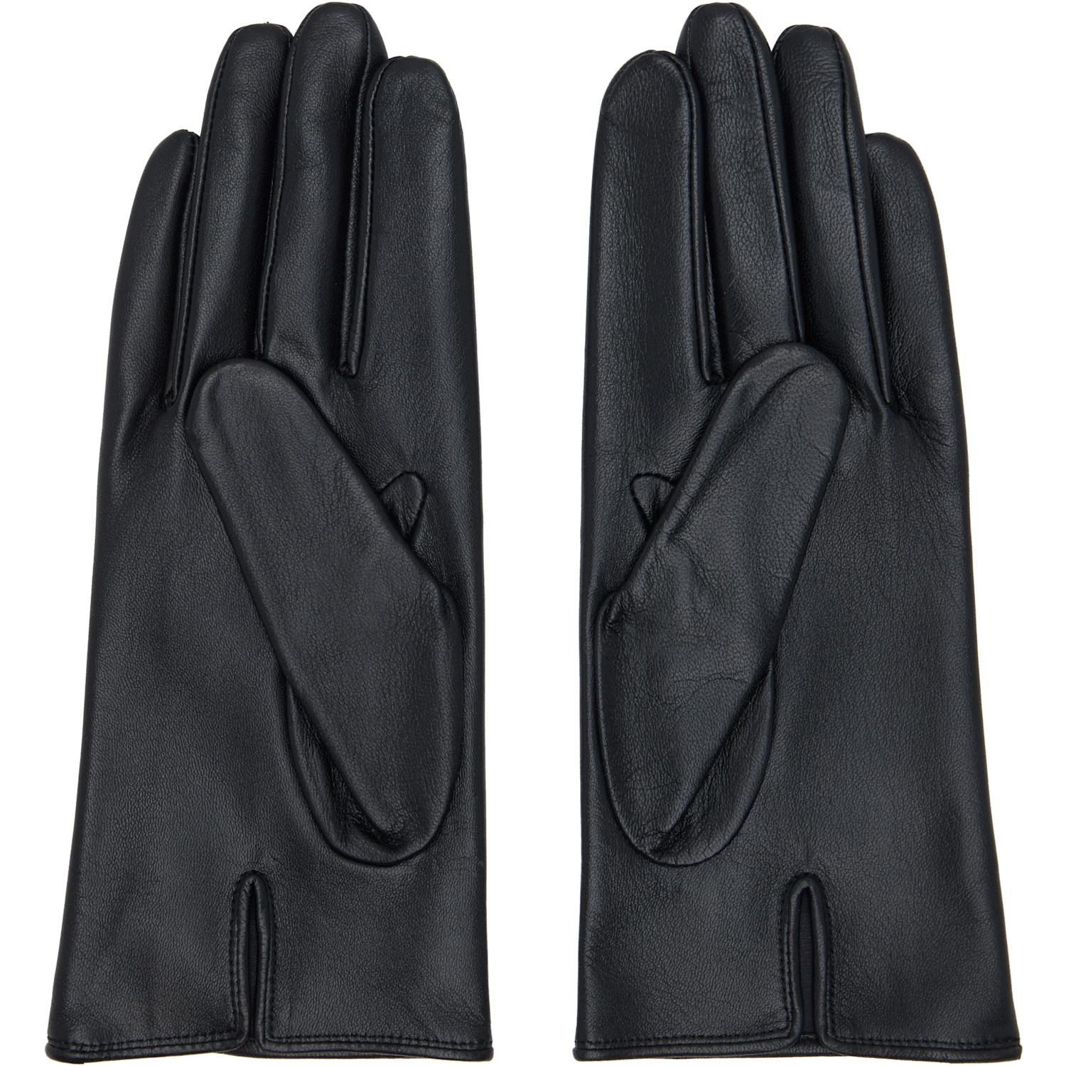 Ssstein Leather Gloves in Black for Men | Lyst