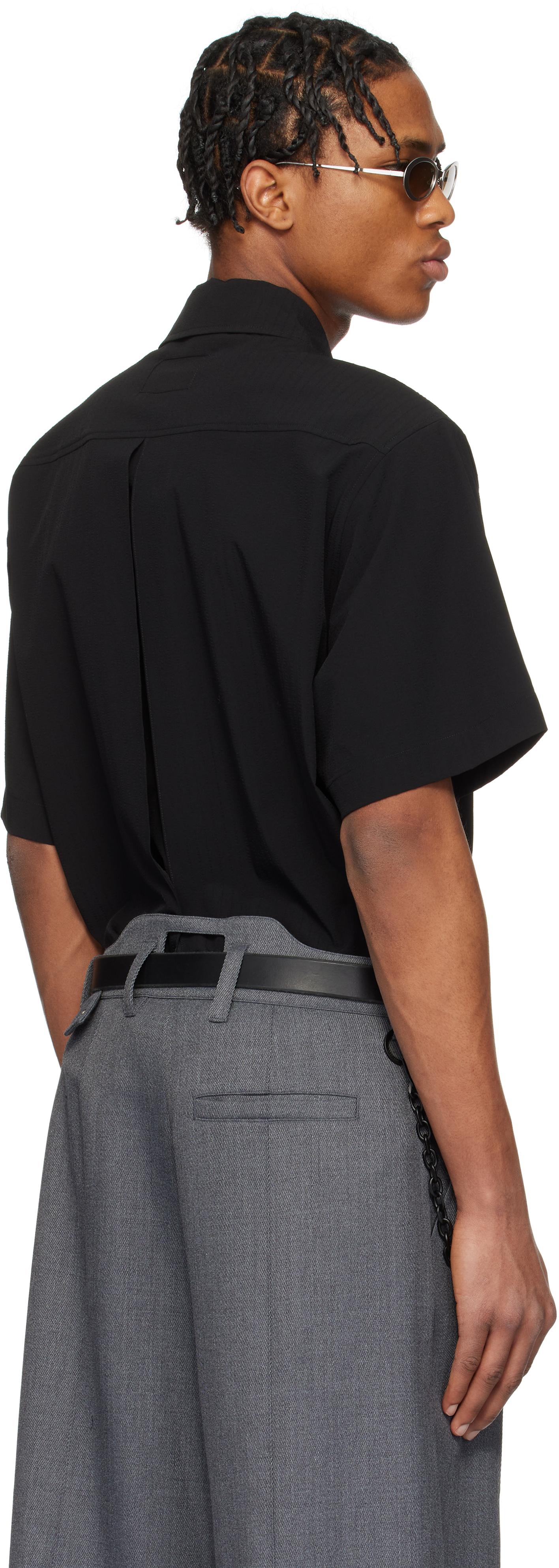 NULLUS Seersucker Polo in Black for Men | Lyst UK