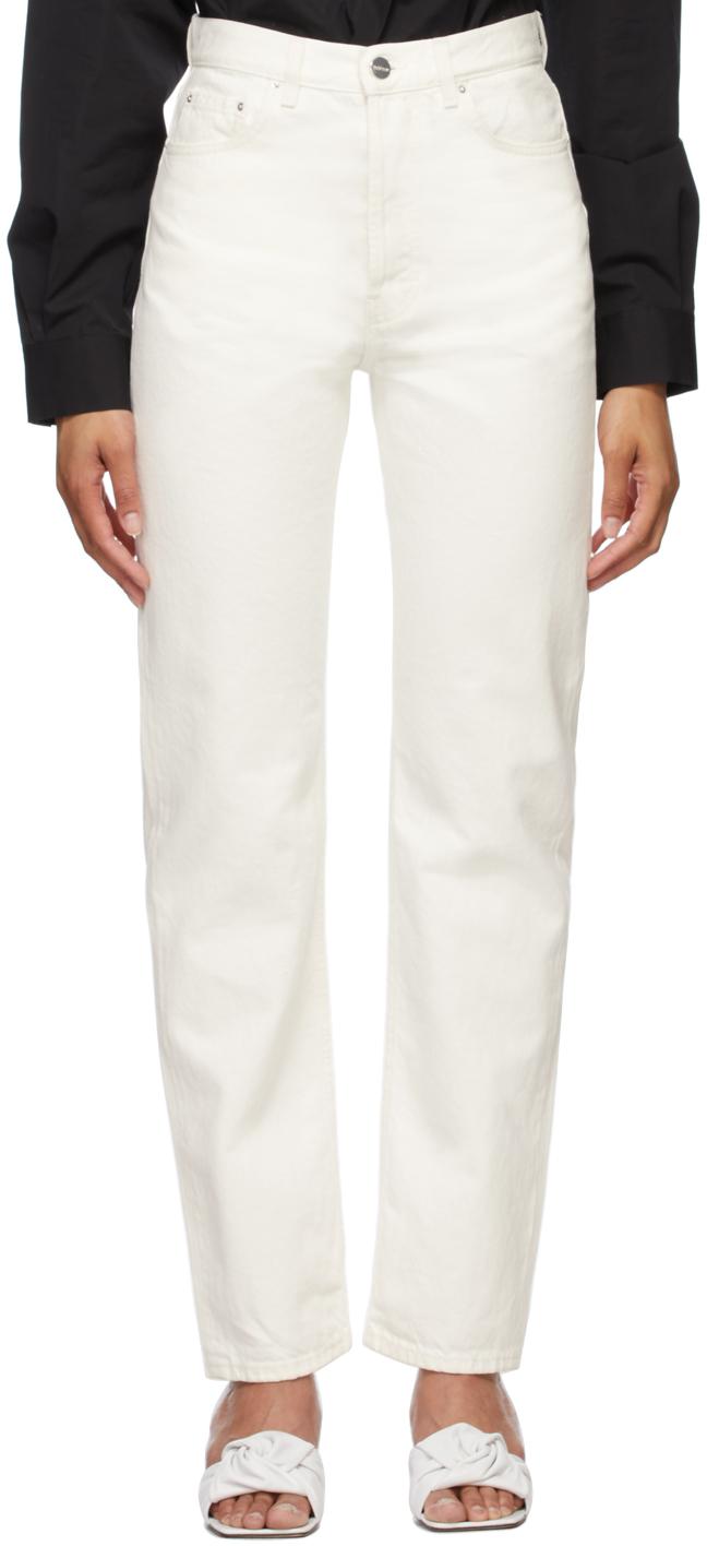 Denim Loose Fit Jeans in White 