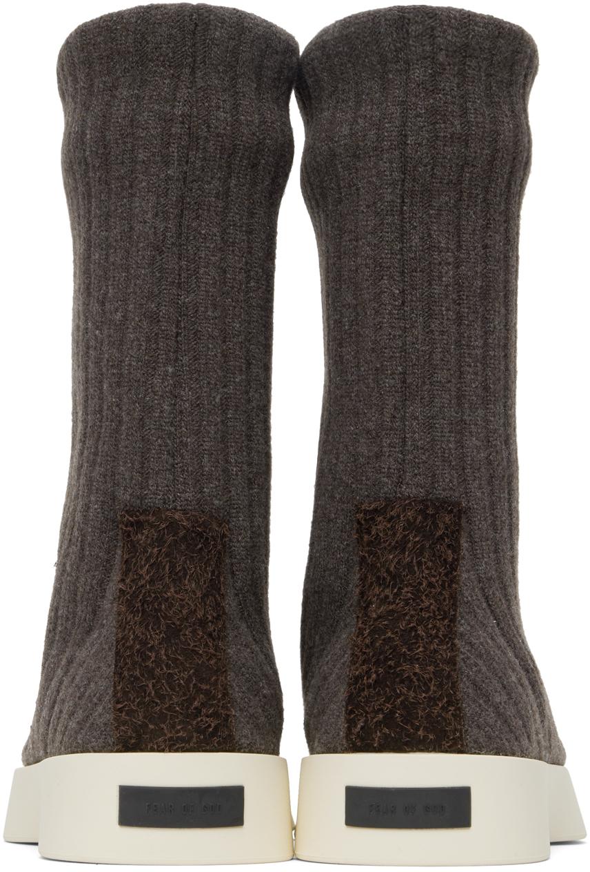 Fear Of God Moc Knit High Sneakers in Brown for Men | Lyst