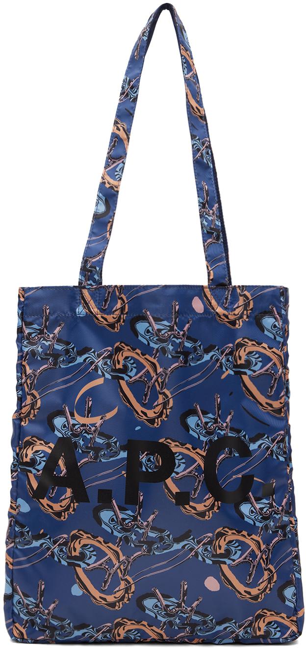 A.P.C. . Blue Brain Dead Edition Lou Reversible Tote | Lyst