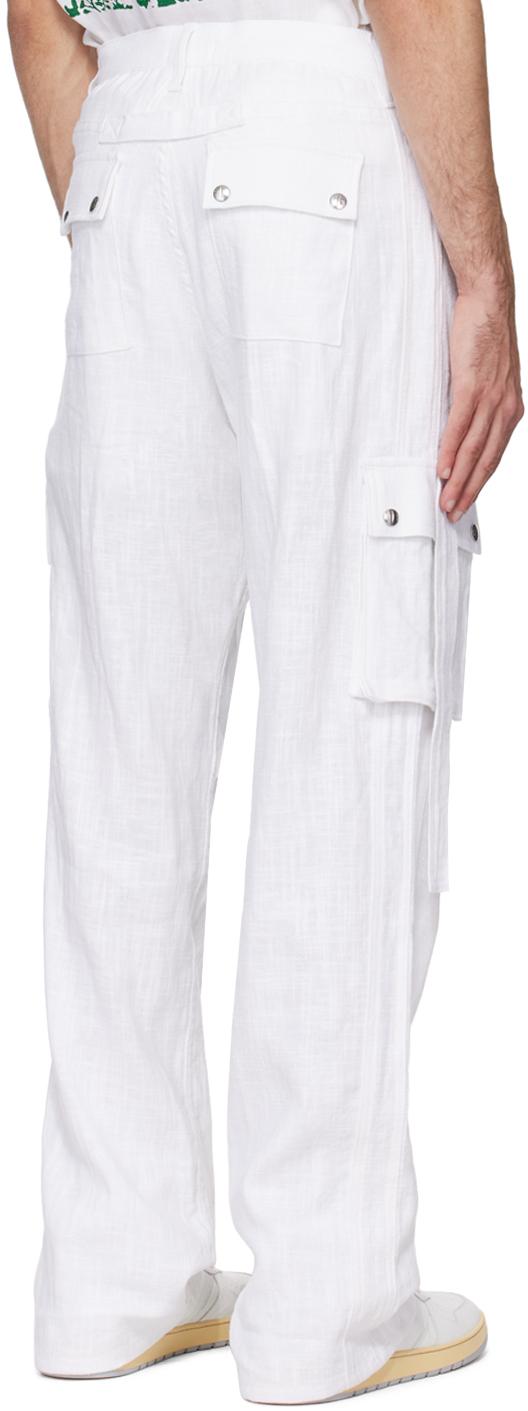 Mens white deals linen cargo pants