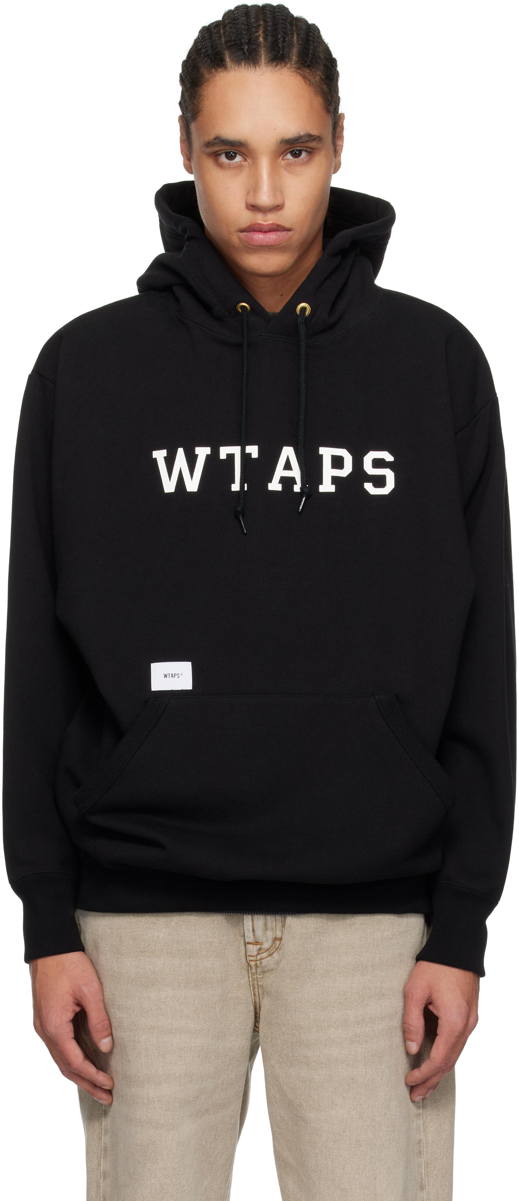 【WTAPS】WUT / HOODY / COTTON WTAPS: Black WUT Hoodie | SSENSE