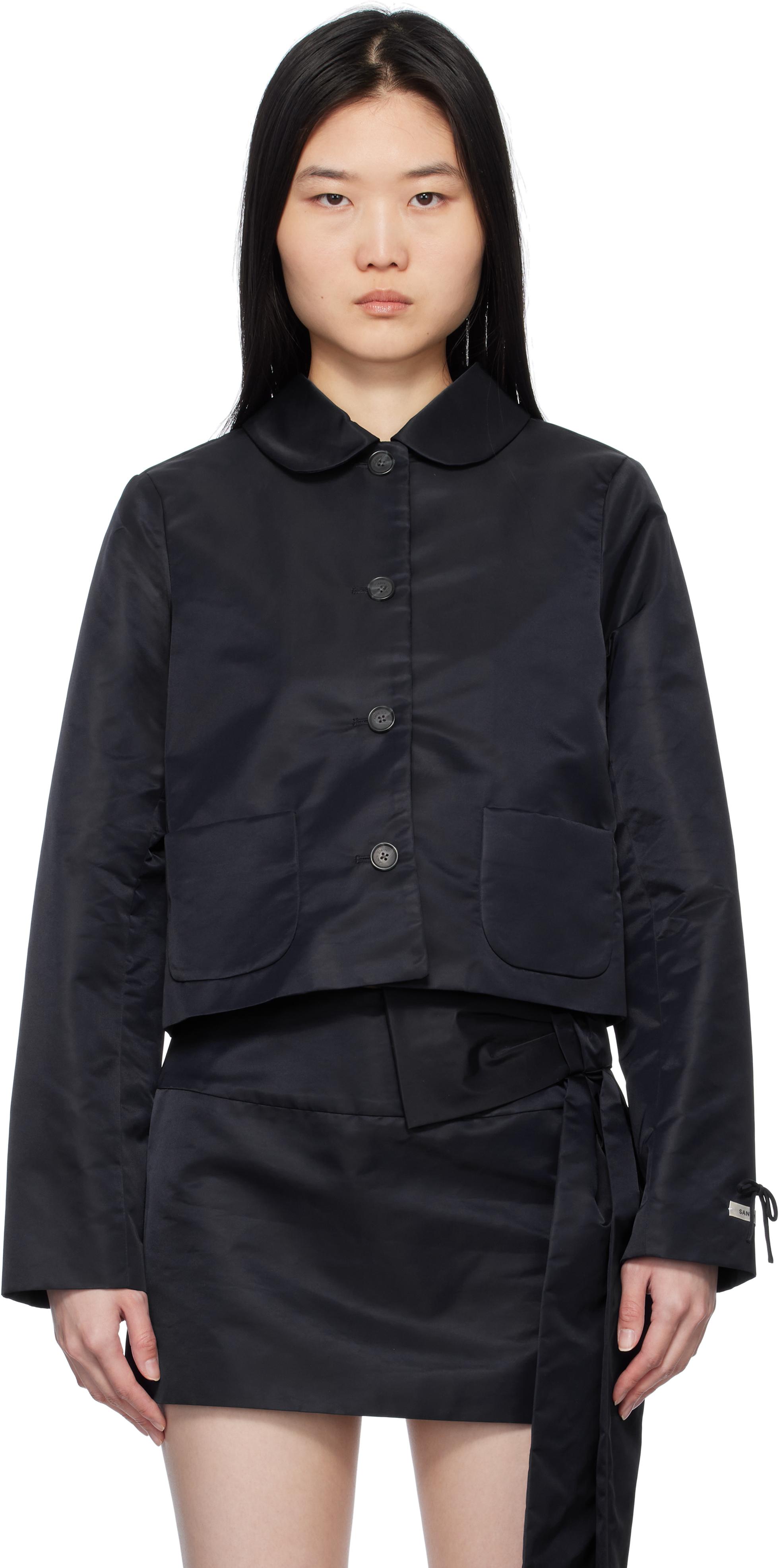 【関税込み】Sandy Liang グリーン Agnes テーラードジャケット sandy-liang-Black-Kallo-Blazer