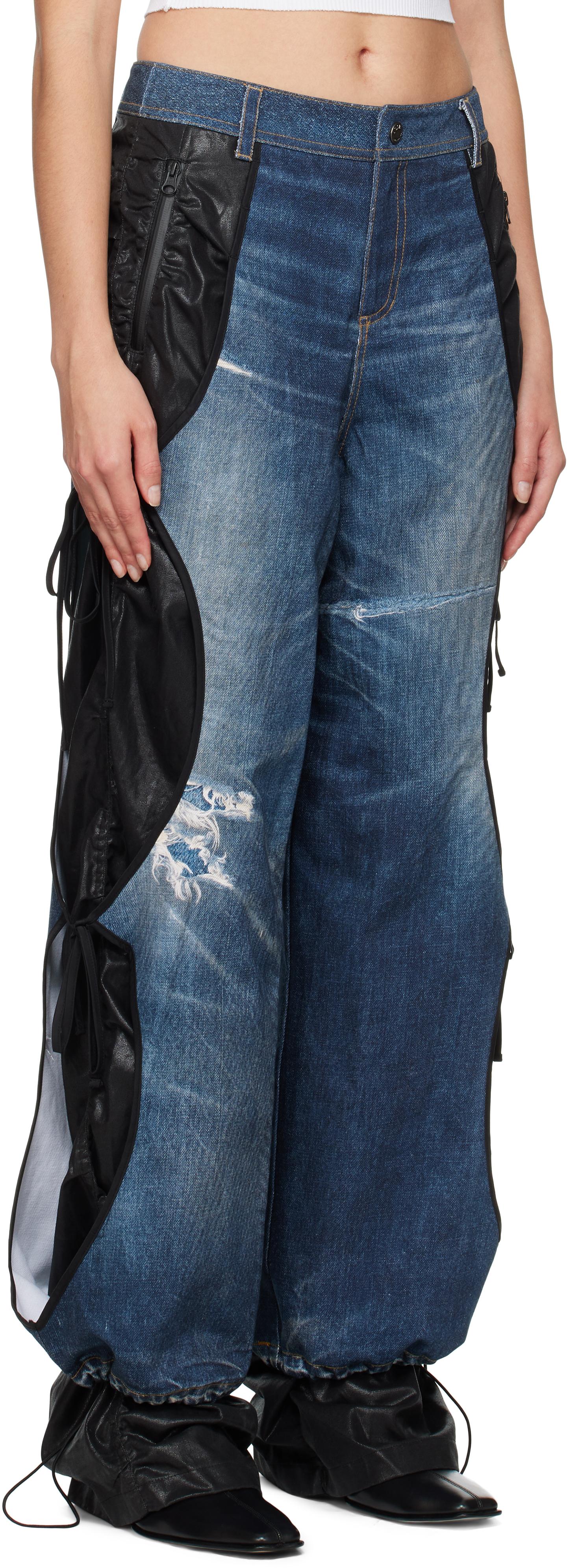 Andersson Bell★DENIM TROMPE L`OEIL LAYERED TYING PANTS 人気 MUSINSA公式 | ANDERSSON BELL Unisex Trompe L'Oeil Printed